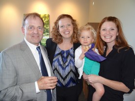 Michael Miller, Melissa, daughter Emma, and Sister Megan.