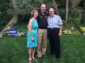 Lisa & George with Hennepin County Sheriff Rich Stanek in August 2014.